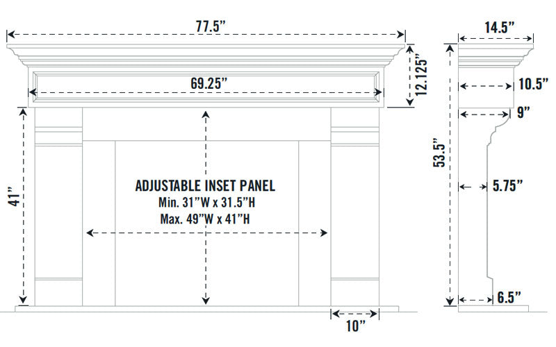 Fireplace Mantel Surround (Cast Stone) 1111.556 GS