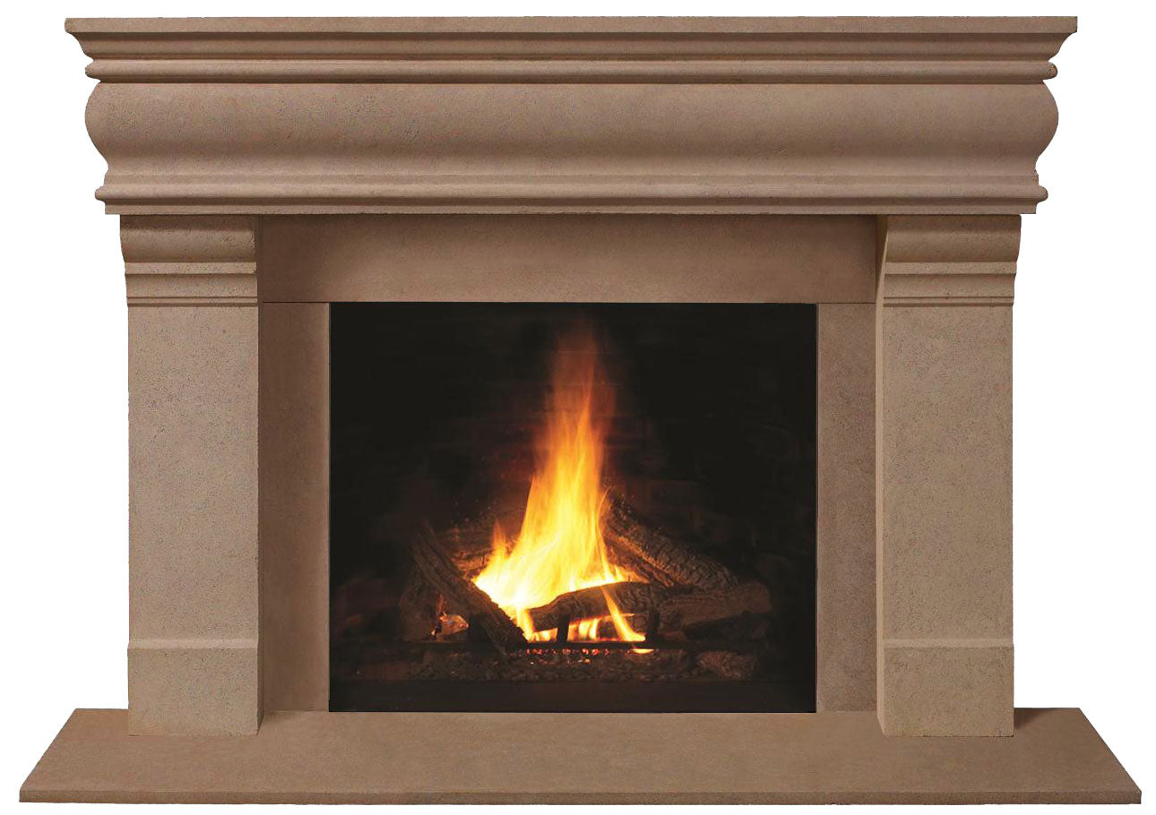 Fireplace Mantel Surround Cast Stone 1106.556 GS Omega Mantels