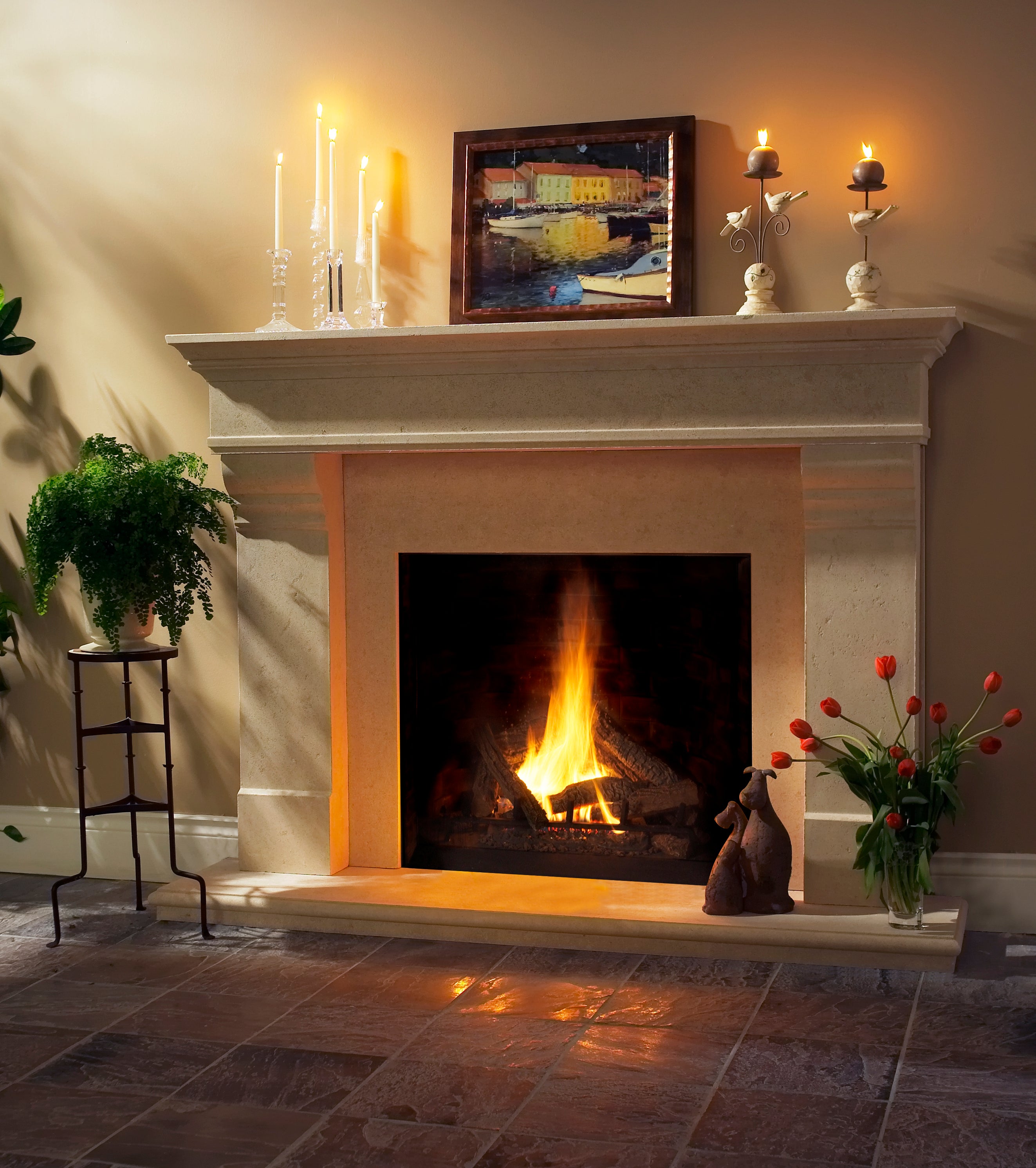 Fireplace Mantel Surround Cast Stone 1110.556 GS