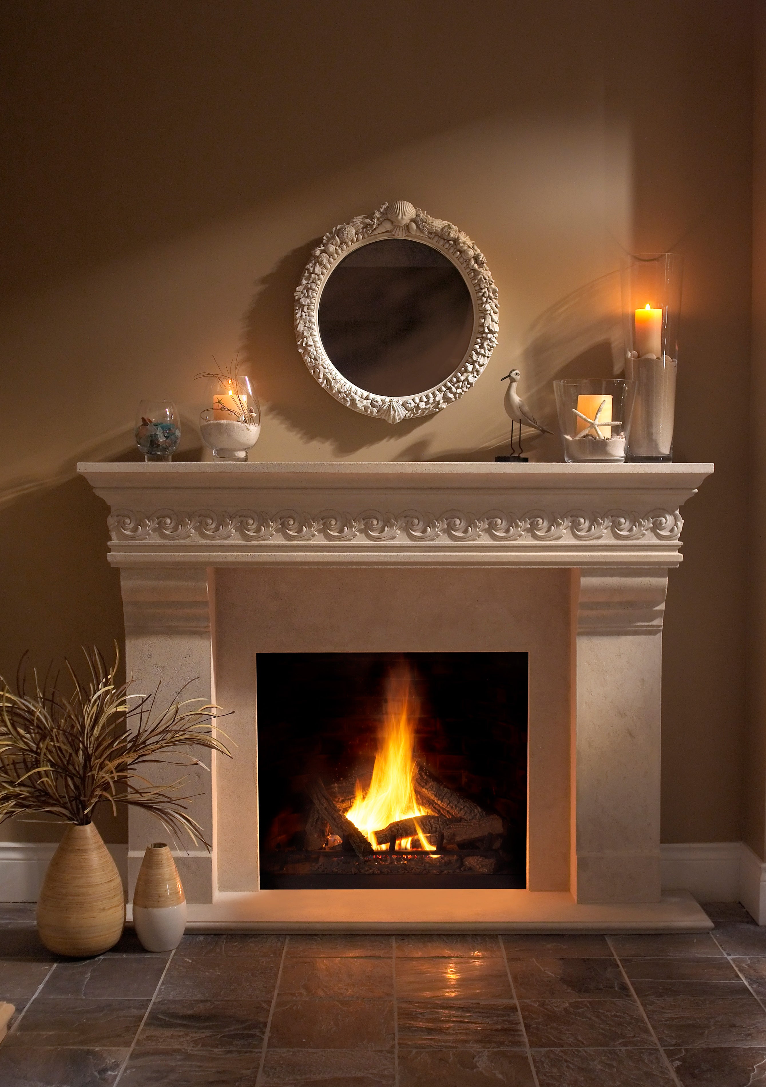 Fireplace Mantel Surround Cast Stone 1110S.556 GS